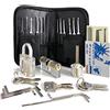 Prodkfe Lock Picking Set Pick Lock con 3 serrature trasparenti + carta di credito Dimensioni Lock Pick Set per principianti, fabbri e professionisti
