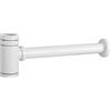 MICE COLLECTION IMEX - Sifone per lavabo o bidet, set di scarico, trappola con apertura di pulizia + istruzioni per l'installazione - sifone di design, sifone bianco opaco - SCL002/BL