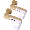 LOLIPPYY Appendiabiti Struttura Semplice Ganci in Ferro e Legno 2 Pezzi Applicazione Versatile e Resistente Design Rustico per Porta di Armadio e Cassetto