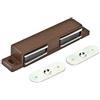 bricoleva.it 2 Chiusure Magnetiche per Ante - Magneti per Armadi, Cassetti, Porte, Camper, Barche - Ferma Porta Magnetico - Calamita Blocca Cassetto - Doppia Piastra - Set da 2 Pezzi con Viti - Marrone