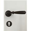 effedielle Maniglia in ferro antichizzato colore ruggine completa di bocchetta e rosetta foro yale,quadro maniglia mm.8. Completa per una porta dentro+fuori e di viti antichizzate FM 031.Y