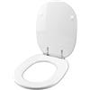 ACB/COLBAM Copriwater Ideal Standard LINDA BIANCO I.S. Cerniera Rallentata Soft Close Cromo-Sedile-Asse Wc