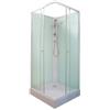 ONDÉE - Cabina doccia MINEA - Scelta del colore di finitura. Montaggio con silicone - Accesso ad angolo con porte scorrevoli in vetro temperato 5mm - 80x80x207-5cm - Confezionata in kit