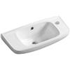 Aisling Lavabo sospeso in ceramica, piccolo bianco, 51 x 22 cm