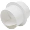 Eawfgtuw Valvola di controllo della ventilazione in PVC, valvole di non ritorno dell'acqua da 80 mm a 200 mm, impedisce l'irrigazione inversa nel tubo rotondo per bagno e cucina, bianco (80 mm)