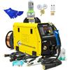 Bestschweissen.de Saldatrice a Filo Continuo MAGNUM MIG 210L Saldatrice Elettrodo 200A Inverter MIG/MAG/MMA Synergia 4x4 No Gas FLUX Professionale + Bombola Argon 8L Filo 5kg Spray Kit Completo (Set1)