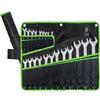 topolenashop Set di 21 chiavi combinate fisse e a stella serie chiavi inglese di manovra in acciaio al cromomo vanadio da 6 a 32 in comodo astuccio di stoffa19101121