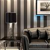 KeTian carta da parati in PVC motivo a strisce verticali stile minimalista moderno ideale per camera da letto e soggiorno Black Gray 0.53mx10m=5.3m2