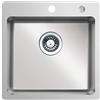 Respekta Chicago Lavello in acciaio inox/Lavello da incasso a 1 vasca da 50 x 50 cm/Lavello in acciaio inox adatto per basi da 50 cm di larghezza