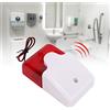 Leftwei Allarme Luminoso Ad Alto Decibel Luce Rossa Suono Flash Cicalino Sirena Cablata di Allarme Sirena Stroboscopica Sirena di Sicurezza Elettrica per la Sicurezza Domestica (12V)