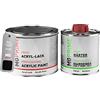 MG PRIME RAL 9005 Nero intenso/Jet black Vernice acrilica opaca 0,75 litri / 750 ml in barattolo incl. indurente