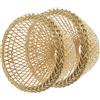 Holibanna 2 Pezzi Coperchio Della Lampada Da Tavolo in Bambù Vimini Rustico Paralume a Sospensione Intrecciato Leggero Intrecciata Lampada a Sospensione Accessorio Khaki Di Bambù