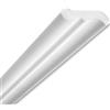 MASTERBRICO Cornici in Polistirolo per Soffitto e Pareti 10 metri | Cornici Polistirolo Decorative Bianche Verniciabili, Set 5 Barre da 2 Metri - Ideali per Quadri, Porte