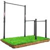 K-Sport: Torre di fitness all'aperto con barra per trazioni e stazione dip, resistente alle intemperie, portata massima 150 kg, acciaio verniciato a polvere, rosso