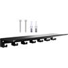 Uonguon Wall Shelf - Adjustable Storage Rack Organizer, Heavy Duty Holder Bracket Mount, Space Saving Multipurpose Hanger, Secure Support System for Workout Fitness Home Gym, Wall Organizer, Black