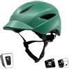 Crazy Safety Casco da Bicicletta Aero | Casco per Bambini da Bici, Skateboard, Pattini a Rotelle e BMX | Casco da Bici per Uomo e Donna | M 54-58 cm e L 58-61 cm | Con Cinghie Catarifrangenti (Verde)