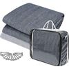 ACXIN Tappeto da campeggio per esterni, 5 m x 2,5 m, tappeto per tenda, camper, tenda da sole in polietilene ad alta densità, con passanti in alluminio, tappeto da esterno (grigio blu, 5 m x 2,5 m)