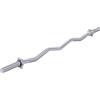 GORILLA SPORTS® Bilanciere Curvo - Lunghezza 120cm, Ø 30mm, Carico Massimo 180kg, Collari Spinlock, Antiscivolo, Cromato, Argento o Nero - EZ Curl Bar, Sbarra, Barra Curva, Sollevamento Pesi, Palestra