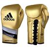 adidas Adi-Speed 500 Pro - Guanti da boxe, boxe, kickboxing e sparring, chiusura con lacci tradizionali, look metallico, oro/argento/nero, per uomo e donna