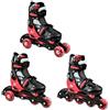 RAVEN 3in1 Inline Skates Pattini in linea Triskates Pattini a rotelle per bambini, ragazze e ragazzi regolabili (Balloon Pink, 37-40 (23,5cm-26cm))