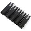 PHILOCS 60 Pezzi Cocche per Frecce Fit OD 8mm Forma Conica Legno di bambù Albero delle Frecce, Tiro a Segno Caccia Accessori Tiro con L'Arco Cocca (Black)
