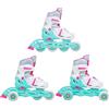 Raven - Pattini a rotelle per bambini, ragazze, adulti, bambini - Pattini a rotelle 3 in 1 con pattini quad, per principianti - Regolabili - Zoya, 27-30 (16,5-18,5cm)