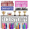 Xiuyours Porta medaglie Personalizzato con Nome Logo Personalizzato espositore per premi Nastri da Parete Ginnastica corridori Ragazzi Ragazze Bambini Regalo Personalizzato espositore per medaglie in Metallo