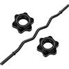 MOVIT Bilanciere Curvo - 30mm, Lunghezza 120 cm (7kg) /130 cm (8 kg), Cromato o Nero, Chiusura a Vite o Clip a Molla - Barra Curva Ez, Curl Bar, Sollevamento, Pesi, Tricipiti, Barbell, Palestra