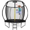 HyperMotion Trampolino Elastico per Bambini e Adulti da Giardino 244/305 / 366/430 / 487 cm, Tappeto Elastico da Esterno con rete di Sicurezza, ad Asciugatura Rapida e Idrorepellente