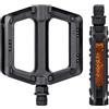 WASAGA Pedali Bici - WASAGA Antiscivolo Durevole Portatile 9/16 Pollici di Plastica della Bicicletta Ciclismo DU Pedale con Piattaforma Piatta e Riflettore per Strada Mountain Bike MTB