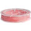 Gdfnmogo 8 fili di filo da pesca intrecciato in PE, 10 m, per ami assistiti, lenza da pesca per jigging, esche da traina, lenze legate, rosso + bianco (0,8 mm)