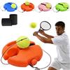 Pnedeodm Solo Tennis Trainer Rebound Ball Set,Portable Solo Tennis Practice Device with Anti-Tangle String & Stable Base, Tenniss Training Equipment for Kids Adults Beginners Garden (Blue with 1 Ball)