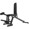 TOORX WBX 220 MULTIFIT Panca multiuso, ruote di trasporto, adattatore per utilizzo dischi in ghisa con foro ø 50 mm, Leg curl incluso