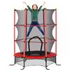 HOMCOM Trampolino Elastico per Bambini con Rete di Sicurezza, Tappeto Elastico con Pali Imbottiti per Interno ed Esterno, Età 3-10 Anni, Ø163x190 cm, Blu