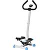 HOMCOM Stepper con Manubrio e Monitor LCD, Stepper Fitness Casa con Resistenza Regolabile e Pedali Antiscivolo, Allenamento Fitness per Palestra Casa Gym, Bianco e Verde