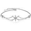 QYAQ Bracciale Argento Donna,Bracciale Da Donna In Argento Sterling 925 Squisito Argento Bracciale Fiocco Di Neve Bracciale Moda Donna Gioielli In Argento Regali Di Natale Per Sorelle Amiche Coppie Mamma