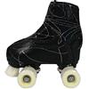 GISI Danza Copripattini in Lurex Skate per Pattinaggio - 100% Made in Italy (S - Misura Pattini 34/36, Turchese)