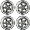 Nils Extreme Ruote rotelle di ricambio pattini PU 80mm/82A 4pz + cuscinetti ABEC7 8pz Nils