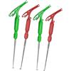 SENRISE 4 slamatori per sganciare la pesca, 2 in 1, in acciaio inox, per slamare e slamare, facile da annodare, strumento per pesca all'aperto (colore casuale)