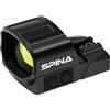 SPINA OPTICS Mistral 1x19x28 Mirino a Punto Rosso/Punto Verde, Lente Grande da 28mm, Mirino da Caccia con Funzione Shake Awake, Cannocchiale Ottico con Montatura Picatinny (Mirino a punto rosso)