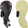 RCLONGEU Copertura Motore Fuoribordo Completa con Tessuto Oxford 210D Heavy Duty + Rivestimento in PVC Copri Motore Fuoribordo Copri Motore Marino (Blu,8-10HP)