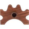 NDSTDCG Testa del ponte per stecca da biliardo, accessorio per stecca da biliardo, testa del ponte in legno di noce con finitura lucida, testa per stecca da biliardo per competizioni di (Forcella bassa)