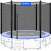Monzana® Rete di Protezione Trampolino Ø183 244 305 366 427 cm 6-8 Pali Tappeto Elastico Rete di Ricambio Trampolini