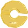 QSTDGVPW Piatto di Peso frazionario in Gomma Pesi di assicenza Facili da collegare la Piastra di Sollevamento Pesi per dell'allenamento, Giallo, 0.5 kg