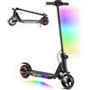scoot4kids Monopattino Elettrico per Bambini, Età 6-12, Motore 130W, Velocità Massima 14 km/h, Autonomia 8 km, Luci LED Colorate, Design Pieghevole, Regalo per Bambini e Ado (Ciano)