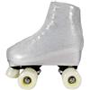 GISI Danza Copripattini in Lurex per Pattinaggio - 100% Made in Italy (M - Misura Pattini 37/39, Argento)