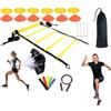 Generic Bastoni da allenamento per la velocità, set di trapani pieghevoli per agilità, attrezzatura compatta per atleti, aste multi-sport, attrezzatura per allenamento di resistenza, kit fitness all'aperto