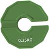 Jiswhisker JISADER Dumbbell Frazionalità di Pesi FORNITÀ Gamma CONVENUenti USA compatta Piatta Peso di variazione componente per Micro Caricamento, Verde, 0.25 kg