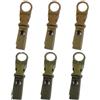 Supertool 6 clip con fibbia per bottiglia, da appendere, portatile, porta bottiglia d'acqua, porta bottiglia da esterno, moschettone, fibbia in nylon, per campeggio, alpinismo, escursionismo (verde e kaki)