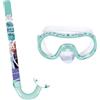ARDITEX Set snorkeling per bambini con maschera e boccaglio Elsa e Anna Disney Frozen - Maschera regolabile 14x20,5x11 cm, tubo 33 cm, dai 3 anni, ideale per mare piscina e vacanze